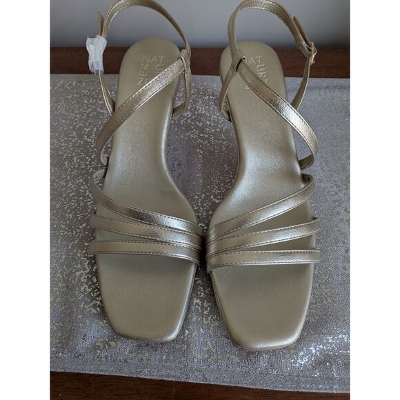 Naturalizer Women's 11 M Galaxy Champagne Gold Dress Strappy Sandals Brand New - Picture 2 of 10